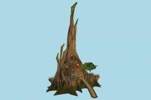 House house, tree, jungle, woods, wood, home, land, cave, structure